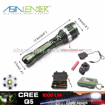 Q5 /5W-1200 Lumens, On time Delivery, BT-4768 High Power Tactical Hunting LED Flashlight